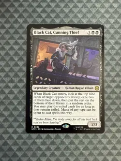 MTG Black Cat, Cunning Thief #0052 Rare Marvel’s Spider-Man (SPM) - Image 1