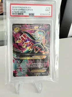2016 POKEMON XY STEAM SIEGE #112 FULL ART/M GARDEVOIR EX PSA 9 - Image 1
