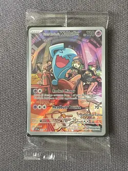 Team Rocket's Wobbuffet SVP203 Destined Rivals Pokemon Center Stamp Sealed Promo - Image 1