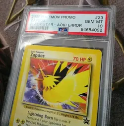2000 Pokemon Promo Zapdos Black Star - Aoki Error #23 PSA Gem Mt 10 - Image 2