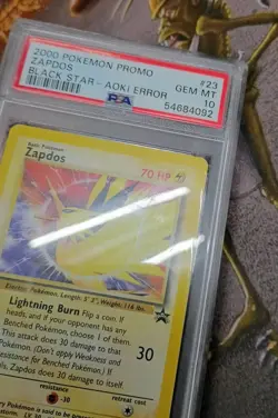 2000 Pokemon Promo Zapdos Black Star - Aoki Error #23 PSA Gem Mt 10 - Image 5