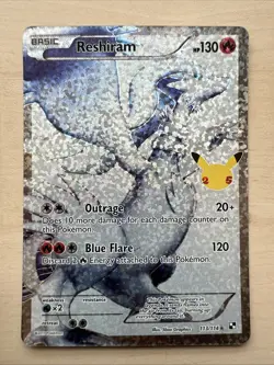 Reshiram 113/114 Celebrations Classic Collection Pokemon 2021 - Image 1