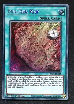 Piri Reis Map - BROL-EN023 - Secret Rare - 1st Edition Yugioh EURO - Image 1
