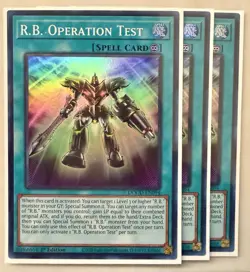 Yugioh! 3x R.B. Operation Test DOOD-EN094 Super Rare 1st Ed NM - Image 1