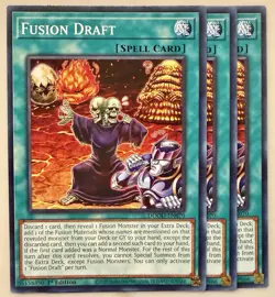 Yugioh! 3x Fusion Draft DOOD-EN070 Common 1st Ed NM - Image 1