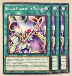Yugioh! 3x Fleeting Flower of the Magician DOOD-EN089 Common 1st Ed NM - Image 1