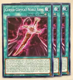 Yugioh! 3x Cursed Copycat Noble Arms DOOD-EN082 Common 1st Ed NM - Image 1