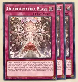 Yugioh! 3x Quadogmatika Beast DOOD-EN078 Common 1st Ed NM - Image 1