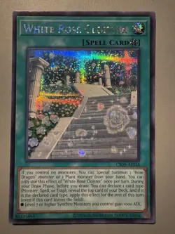 YUGIOH WHITE ROSE CLOISTER ASIA ENGLISH EDITION CR09-AES18 SECRET RARE (1ST RUN) - Image 1