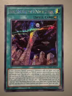 YUGIOH DARK CONTRACT WITH PATENT LICENSE ASIA ENGLISH CR09-AES13 SECRET 1ST RUN - Image 1