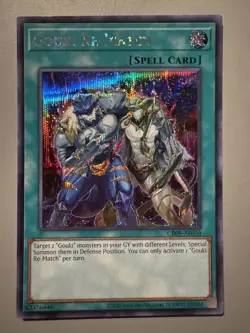 YUGIOH GOUKI RE-MATCH (SPELL) ASIA ENGLISH EDITION CR09-AE059 SECRET RARE - Image 1