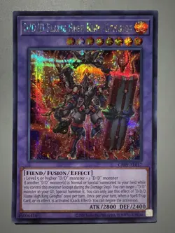 YUGIOH D/D/D FLAME HIGH KING GENGHIS ASIA ENGLISH CR09-AE017 SECRET RARE - Image 1