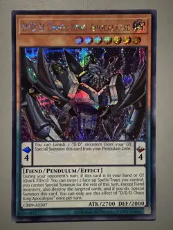 YUGIOH D/D/D CHAOS KING APOCALYPSE ASIA ENGLISH CR09-AES07 SECRET RARE (1ST RUN) - Image 1