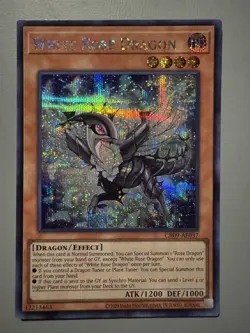 YUGIOH WHITE ROSE DRAGON ASIA ENGLISH EDITION CR09-AE037 SECRET RARE - Image 1