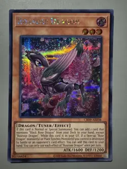 YUGIOH ROXROSE DRAGON (EFFECT) ASIA ENGLISH EDITION CR09-AE038 SECRET RARE - Image 1