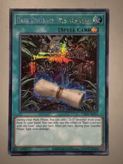 YUGIOH DARK CONTRACT WITH THE GATE ASIA ENGLISH CR09-AES12 SECRET RARE (1ST RUN) - Image 1