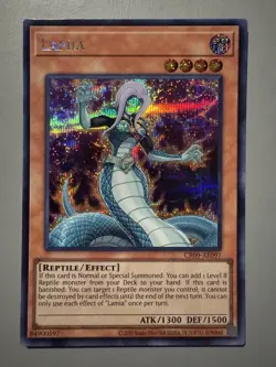 YUGIOH LAMIA (EFFECT) ASIA ENGLISH EDITION CR09-AE097 SECRET RARE - Image 1