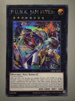 YUGIOH P.U.N.K. JAM FEVER! ASIA ENGLISH EDITION CR09-AE093 SECRET RARE - Image 1
