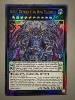 YUGIOH D/D/D DEVISER KING DEUS MACHINEX ASIA ENGLISH CR09-AE024 ULTIMATE RARE - Image 1