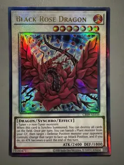 YUGIOH BLACK ROSE DRAGON ASIA ENGLISH EDITION CR09-AE039 ULTIMATE RARE - Image 1