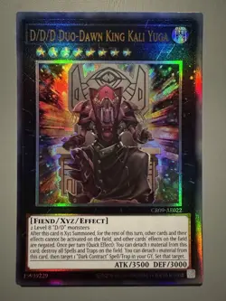 YUGIOH D/D/D DUO-DAWN KING KALI YUGA ASIA ENGLISH CR09-AE022 ULTIMATE RARE - Image 1