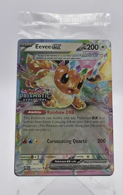 Eevee ex 075/131 Sealed Stamped Promo Card Prismatic Evolutions Pokemon TCG - Image 1
