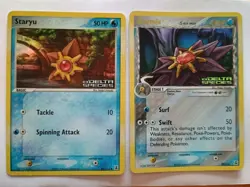 Pokemon Cards Ex Delta Species Reverse Holo Stamped Staryu & Starmie - Image 1