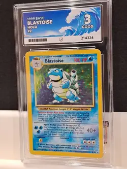 Graded Pokemon Card - Base Set Rare Holo - Blastoise 2/102 ACE 3 Good - Image 4