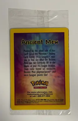 Pokemon TCG Ancient Mew Holo Card 2000 Movie Promo - Factory Sealed - Image 1