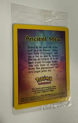 Pokemon TCG Ancient Mew Holo Card 2000 Movie Promo - Factory Sealed - Image 2