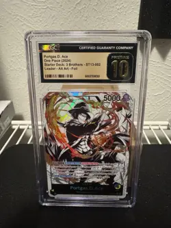 One Piece Card Game The Three Brothers ST13-002 Portgas D Ace Leader English - Image 1