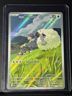 Pokemon TCG Hop's Wooloo Illustration Rare Holo Card 170/159 Near Mint Condition - Image 1
