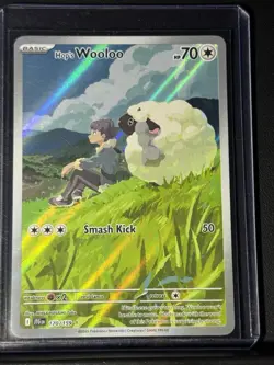 Pokemon TCG Hop's Wooloo Illustration Rare Holo Card 170/159 Near Mint Condition - Image 2