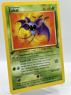 Zubat 57/62 Fossil 1st Ed Non Holo WotC 1999 Vintage Pokemon TCG Card - Image 2