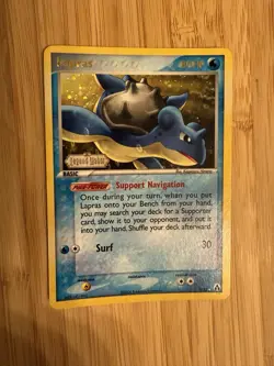 Pokemon TCG Lapras 8/92 2006 EX: Legend Maker Reverse Holo Rare Card Damaged - Image 1