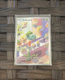 Pokemon TCG Bulbasaur Stellar Crown Illustration Card 143/142 - Image 1