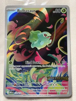 Pokemon Card Bulbasaur 133/132 - Mega Evolution Stamped Promo Sealed - Image 1