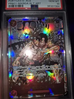 ONE PIECE PSA 10 PORTGAS D. ACE - OP02-013 Manga prb Card Jap God Pack - Image 3