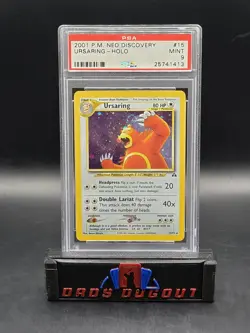 Pokemon Ursaring Holo Neo Discovery Card - 15/75 SWIRL PSA 9 Mint - Image 1