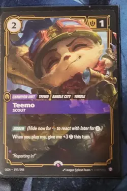 2x Riftbound Teemo Promo Card 197/298 League of Legends TCG English - Image 2
