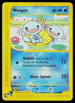 Pokemon Card - Wooper Aquapolis 117/147 Common - Image 1