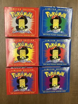 Burger King 23K Gold Plated Pokemon Cards - Complete Set - Brand New & Sealed! - Image 2