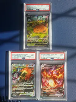 Charizard UPC Promo Cards - SWSH260 SWSH261 & SWSH262 Set PSA 9 Graded Mint - Image 1