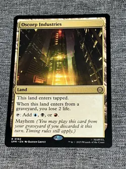 OSCORP INDUSTRIES 0182 (RARE) MTG MARVEL'S SPIDER-MAN NM/M - Image 1