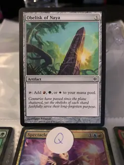 Magic the Gathering MTG Obelisk of Naya (216) Shards of Alara LP - Image 1