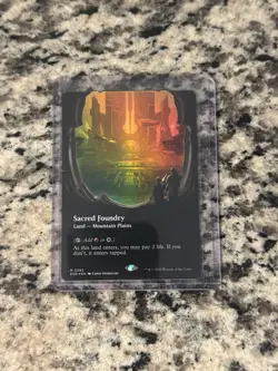 1x Sacred Foundry, Borderless Art Foil, Edge of Eternities, Magic MTG NM - Image 1