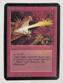 Firebreathing Alpha MP Moderate Play MTG Magic The Gathering A - Image 1