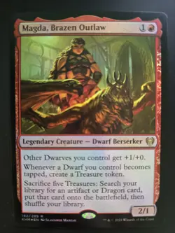 Magda, Brazen Outlaw NM FOIL Kaldheim MTG FREE SHIPPING - Image 1