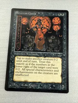 Magic the Gathering Sorceress Queen Arabian Nights NM h - Image 1
