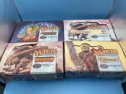 X4 Empty Mtg Booster Boxes (Mercadian Masques, Invasion X2, Odyssey For Display - Image 1